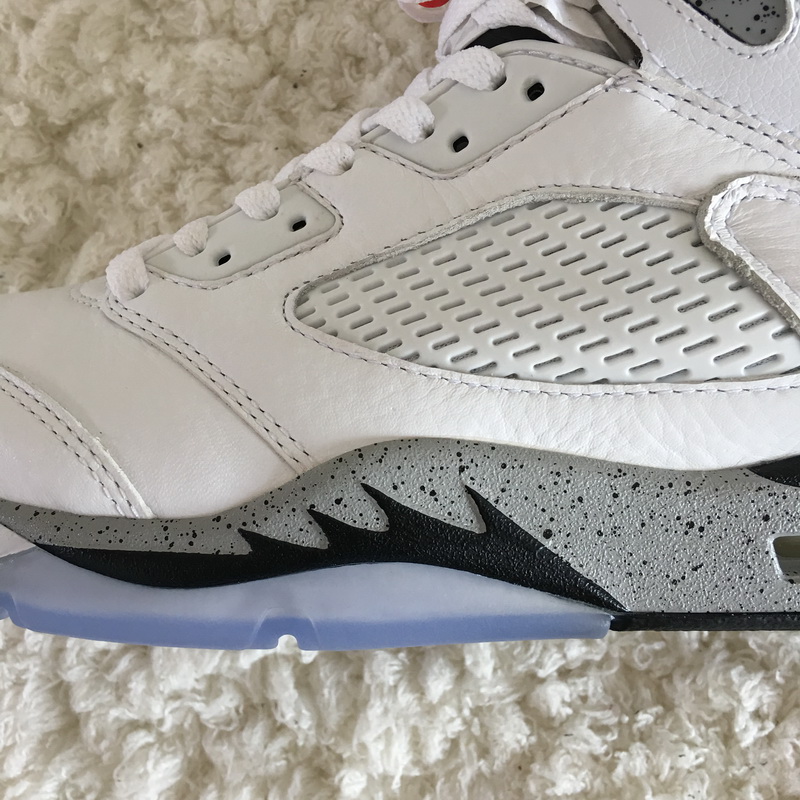 Authentic Air Jordan 5 White Cement